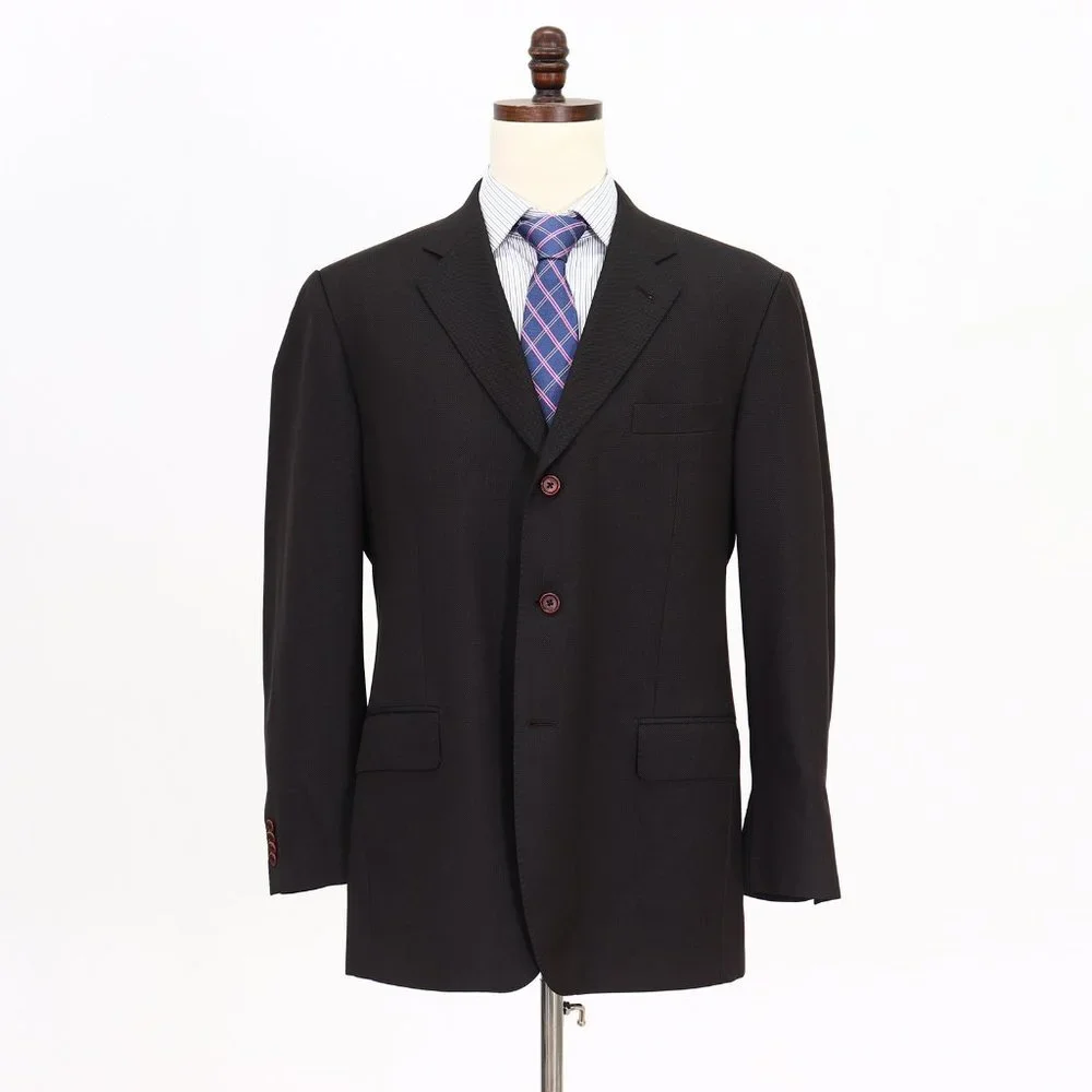 GianLuca 44R Brown Solid 3-Button Sport Coat Blazer Jacket V097